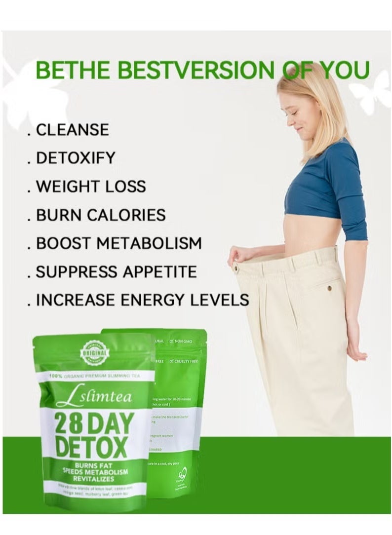 Wins Town 28 Day Detox Slimming Weight Loss Tea , Boost Metabolism, Suppress Appetite, Detoxify and Slim Down,Promotes Fat Digestion and Absorption, Aids Bowel Movement, Supports Stomach Health, Reduces Accumulation of Abdominal Fat  - Image 4