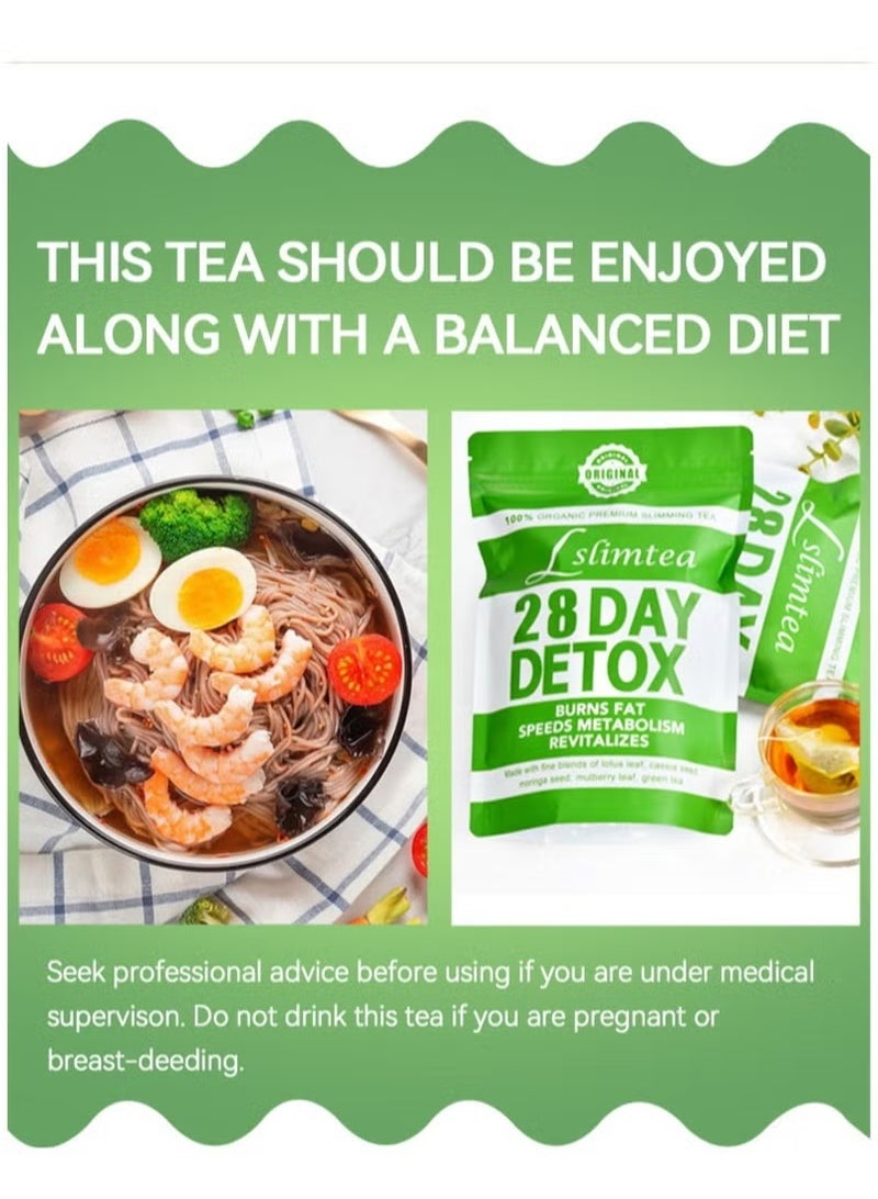 Wins Town 28 Day Detox Slimming Weight Loss Tea , Boost Metabolism, Suppress Appetite, Detoxify and Slim Down,Promotes Fat Digestion and Absorption, Aids Bowel Movement, Supports Stomach Health, Reduces Accumulation of Abdominal Fat  - Image 3