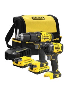 Stanley Fatmax V20 18V 2-Piece Cordless Comb Kit Yellow and Black 29.1 x 15.1 x 33.3 cm SFMCK465D2S-GB  - Image 1