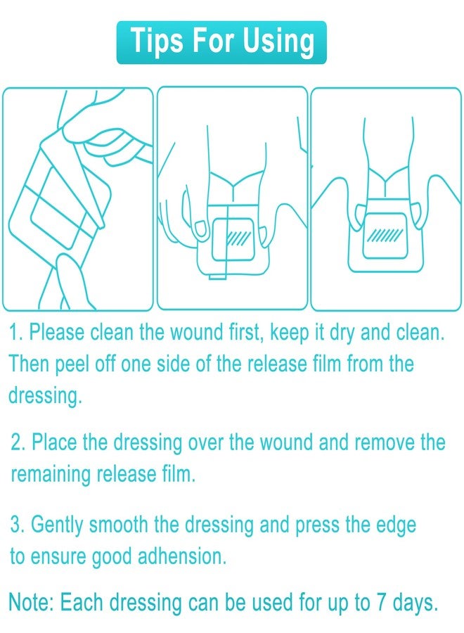 lvonge Silicone Foam Dressing 4"x4"(10 Pack) with Adhesive Border, Wound Care Dressings Highly Absorbent Large Waterproof Silicone Bandages for Pressure Ulcers, Bedsores, Leg Ulcers - Image 5