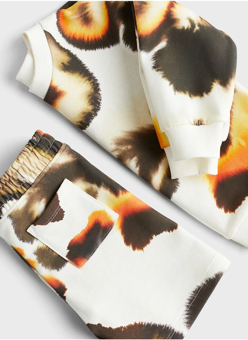 اتش اند ام Kids Printed Sweatshirt & Shorts Set