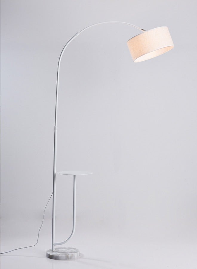 Sharpdo Pure Natural Marble Floor Lamp with Shelf, 12W LED 3-color dimming, White 180X100 cm - Image 5