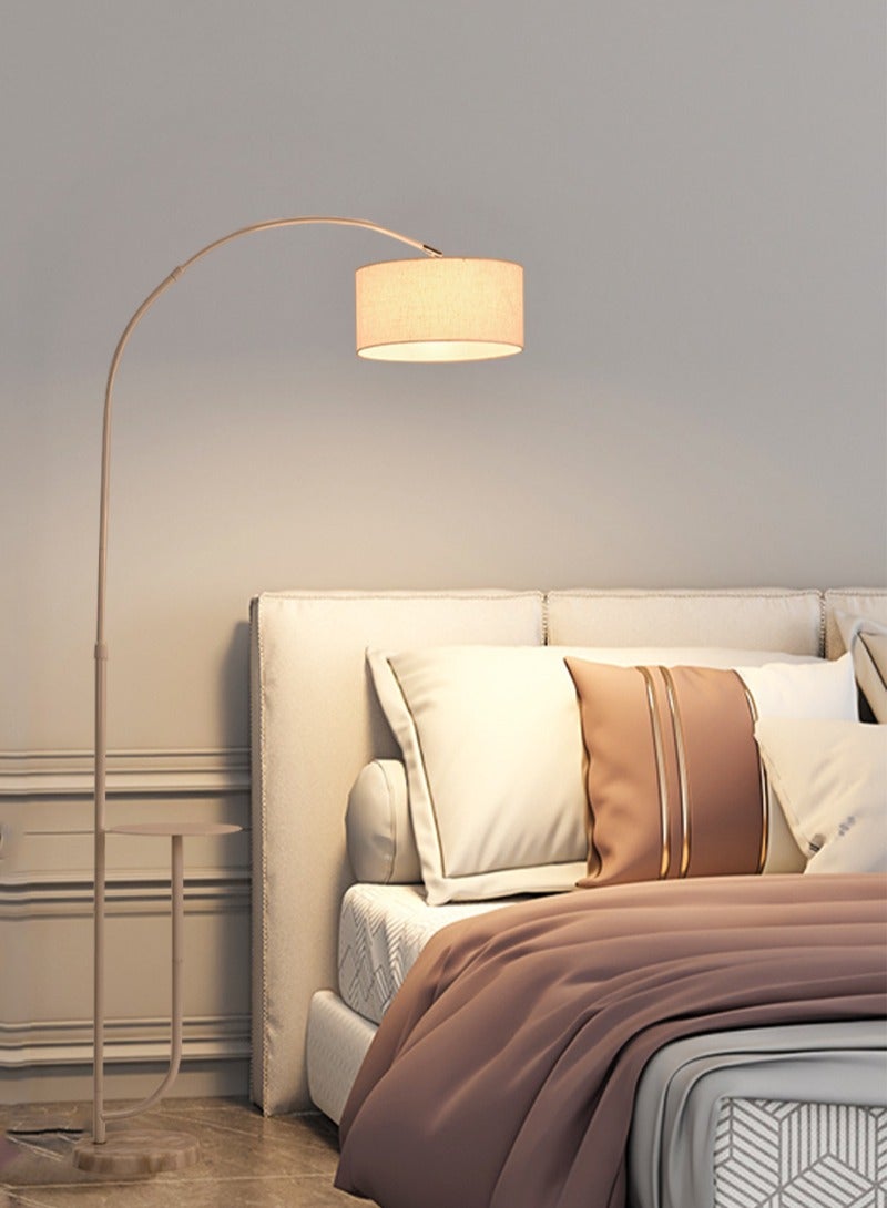 Sharpdo Pure Natural Marble Floor Lamp with Shelf, 12W LED 3-color dimming, White 180X100 cm - Image 1