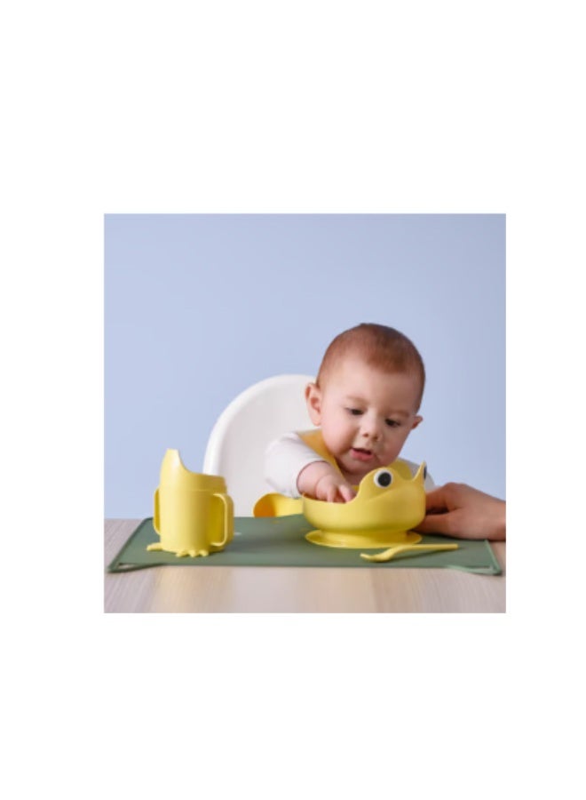 MATA 4-piece eating set, light yellow - Image 1