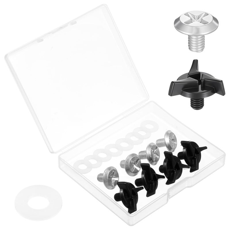 Neyauo 8 Pcs Motorcycle Helmet Visor ScrewsReplacement ScrewHelmet Hardware Kit with Visor Clips Bolts for Bike and Motorcycle Helmets AccessoriesBlack Silver - Image 3