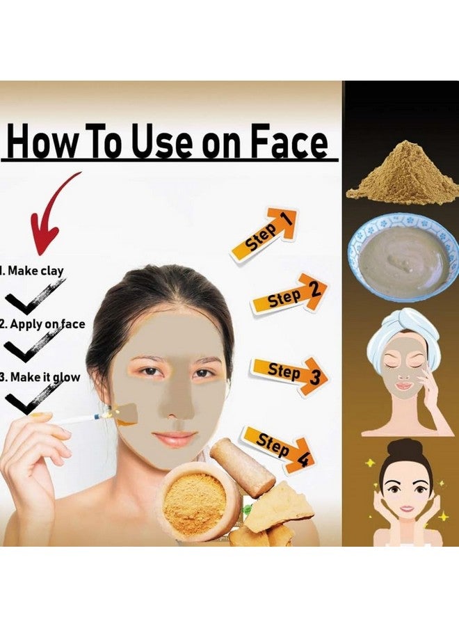 Gugzy 100% Pure Multani Mitti Powder (Fuller's Earth) Skin Face Clays for Glowing Skin & Shiny Hair (Bentonite Clay) (400) - Image 3