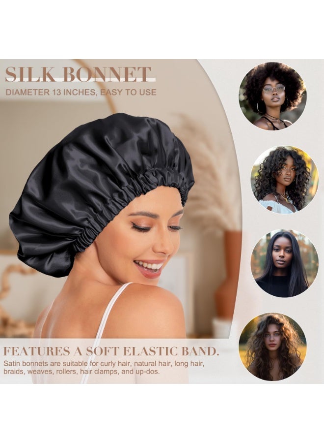Satin Bonnet for Sleeping - Silk Hair Bonnet for Women With Natural Hair - Image 3
