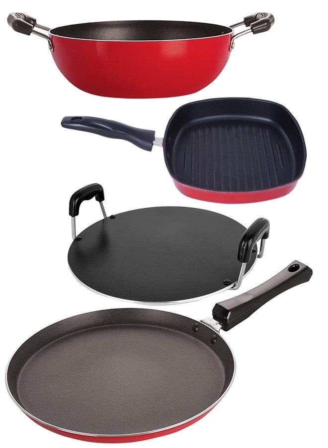 Nirlon Non-Stick Aluminium PFOA Free 4 Piece Healthy Cooking Essential Online at Your Best Price - Image 1