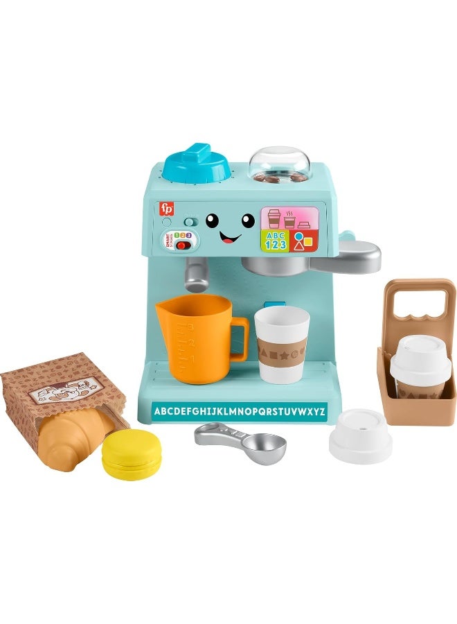 Fisher-Price لعبة للأطفال تضحك وتتعلم مجموعة اللعب مقهى القهوة مع مراحل ذكية و 10 قطع لعب تظاهرية للأعمار من 18 شهراً فما فوق - Image 1