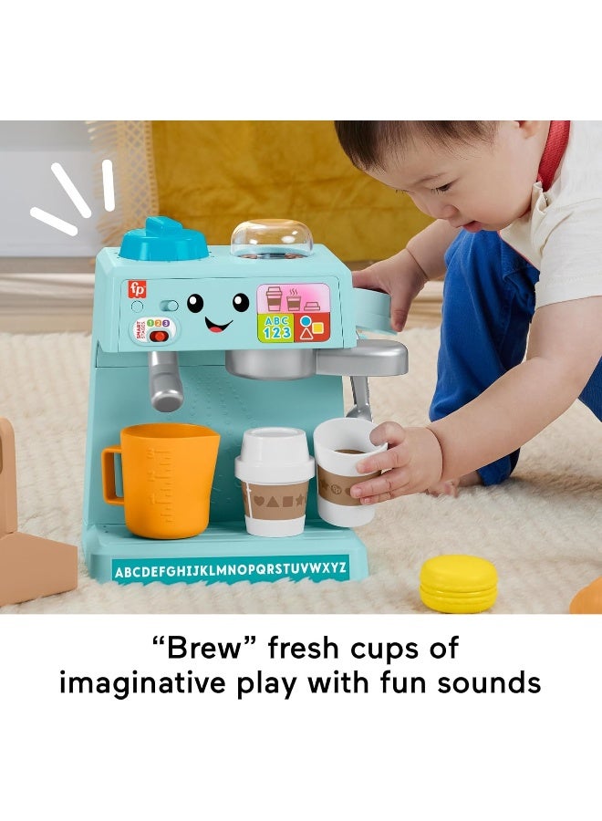 Fisher-Price لعبة للأطفال تضحك وتتعلم مجموعة اللعب مقهى القهوة مع مراحل ذكية و 10 قطع لعب تظاهرية للأعمار من 18 شهراً فما فوق - Image 4