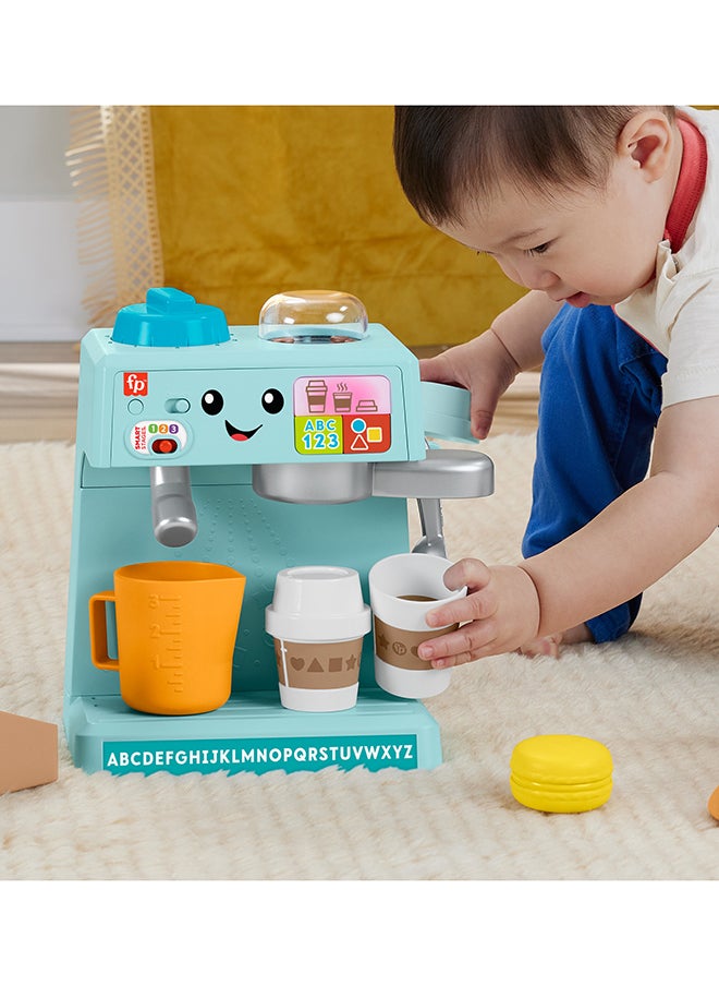 Fisher-Price - لعبة للأطفال تضحك وتتعلم مجموعة اللعب مقهى القهوة مع مراحل ذكية و 10 قطع لعب تظاهرية للأعمار من 18 شهراً فما فوق - Image 1