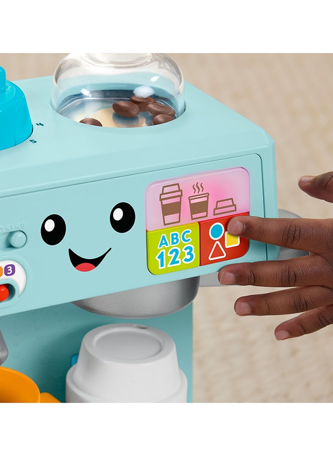 Fisher-Price - لعبة للأطفال تضحك وتتعلم مجموعة اللعب مقهى القهوة مع مراحل ذكية و 10 قطع لعب تظاهرية للأعمار من 18 شهراً فما فوق - Image 1
