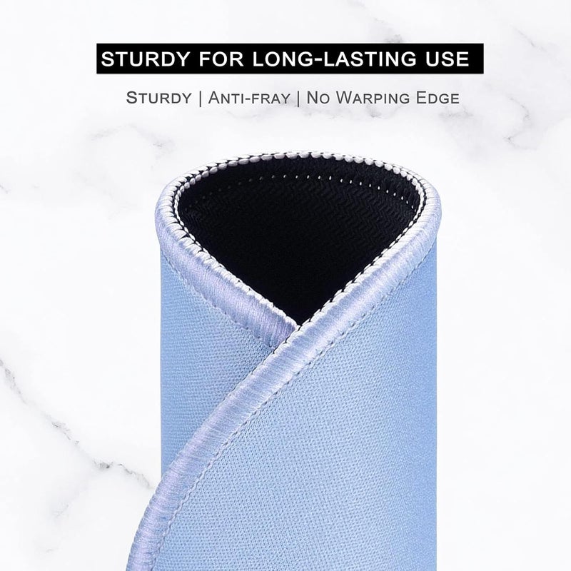 Hsurbtra Mouse Pad, Premium-Textured Small Round Mousepad 8.7 x 8.7 Inch Blue, Stitched Edge Anti-Slip Waterproof Rubber Mouse Mat, Pretty Cute Mouse Pad for Office Home Gaming Laptop Men Women Kids - Image 4