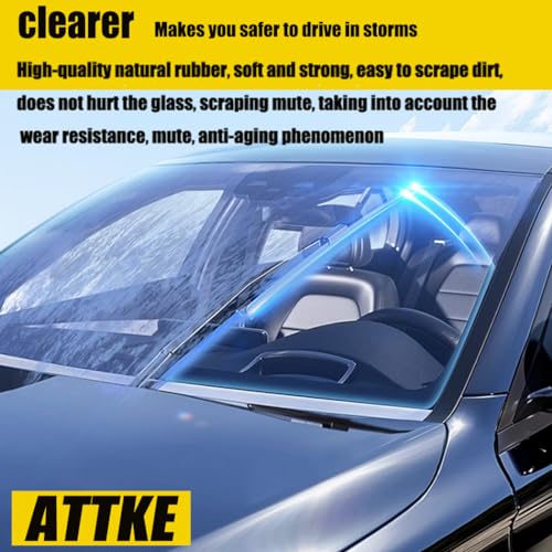 ATTKE 2 Wiper Blades 26" + 18" Front Wiper for Volkswagen Passat 2015-2021/GTI 2013-2020/Audi A3 2012-2021-OE Original Quality (Pack of 2) - Image 2