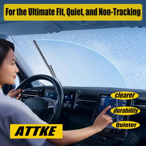 ATTKE 2 Wiper Blades 26" + 18" Front Wiper for Volkswagen Passat 2015-2021/GTI 2013-2020/Audi A3 2012-2021-OE Original Quality (Pack of 2) - Image 3