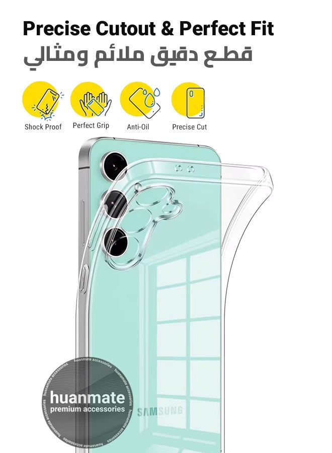 huanmate Samsung Galaxy S25 Plus Shock Proof Case Cover - Ultra Clear, Durable & Accurate Cut-outs - Scratch, Dust & Smudge Protection - Clear Silicon Back Cover for Samsung Galaxy S25 Plus - Image 2