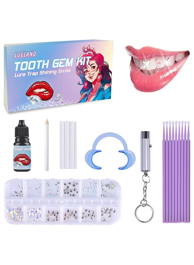 Loeland Tooth Gem Kit, Professional DIY Tooth Gem Kit with Curing Light and Glue, Removable DIY Teeth Jewelry Gems Kit for Women Girls - Image 1