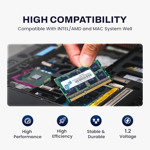 EVM 2GB DDR3 Laptop RAM Memory | 1600MHz | PC3-12800 | SO-DIMM | 204-Pin | CL11 | 1.35V Low Voltage | Non-ECC Unbuffered | Notebook Compatible | Intel & AMD Support | 10 Year Warranty (EVMT2G1600S86P) - Image 5