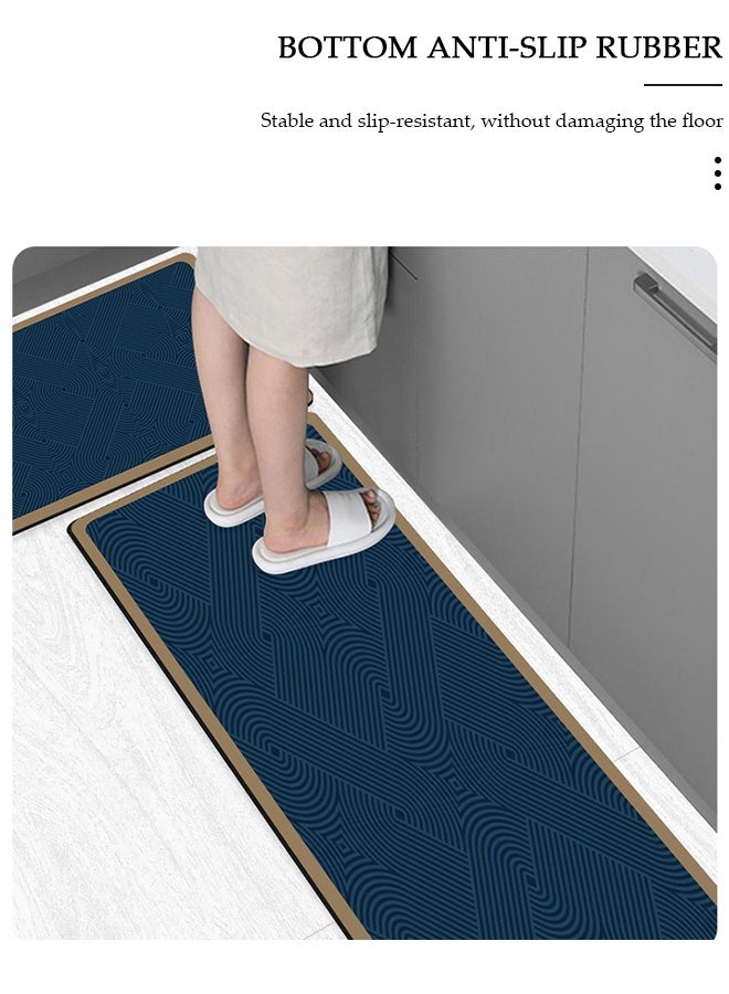 DUNISO 2 Pieces Diatom Mud Kitchen Mat Set Bathroom Bath Rug Mat Extra Soft and Absorbent Bath Rugs Non-Slip Quick Drying Floor Bath Tub Mat for Bathroom Floor Tub and Shower 40*60cm/40*120cm - Image 5