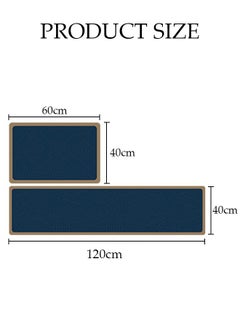 DUNISO 2 Pieces Diatom Mud Kitchen Mat Set Bathroom Bath Rug Mat Extra Soft and Absorbent Bath Rugs Non-Slip Quick Drying Floor Bath Tub Mat for Bathroom Floor Tub and Shower 40*60cm/40*120cm  - Image 2