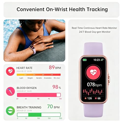 Sunorshop Health Fitness Tracker Smart Watch with 247 Heart Rate and Blood Oxygen Monitor Sleep Tracker with IP68 Waterproof Activity Tracker Pedometer Step Counter for Women Men - Image 3