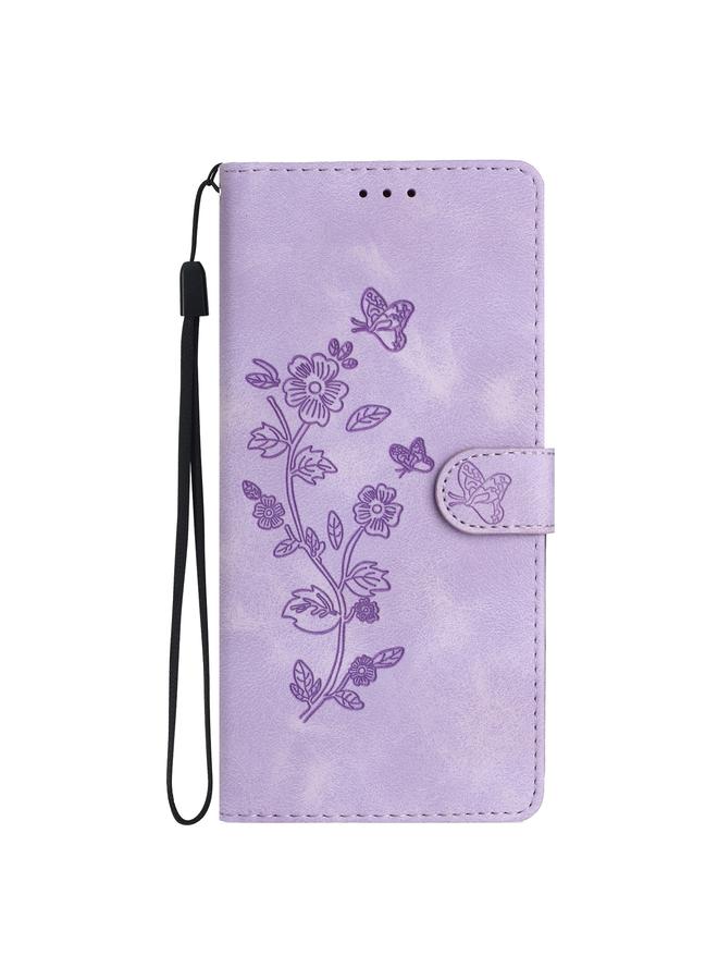 S-TOP Case For iPhone 15 Flower Butterfly Embossing Pattern Leather Phone Case - Image 2