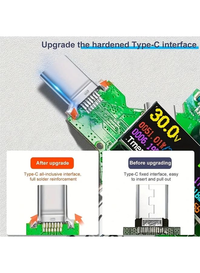 USB Tester 1pc Type C PD Digital Voltmeter Ammeter Voltage Current Meter - Image 4
