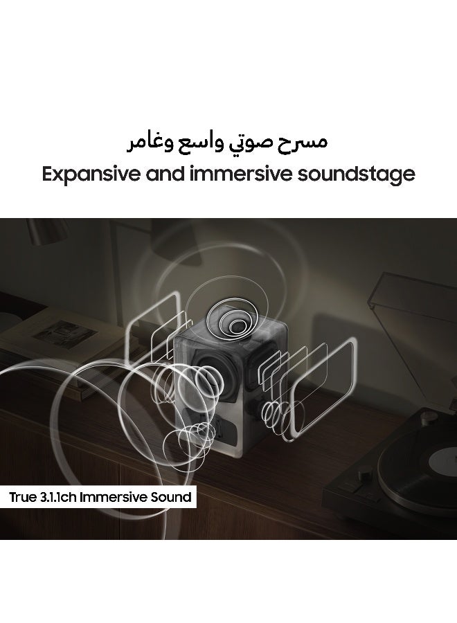 Samsung Music Studio 7, LS70H WiFi-Bluetooth Smart Wireless Speaker, Dolby Atmos, Hi-Resolution Audio, Q-Symphony, Dot Design by Bouroullec, Built-in Voice Assistant, HW-LS70H/ZN (2026 - UAE Version) HW-LS70H/ZN black - Image 3