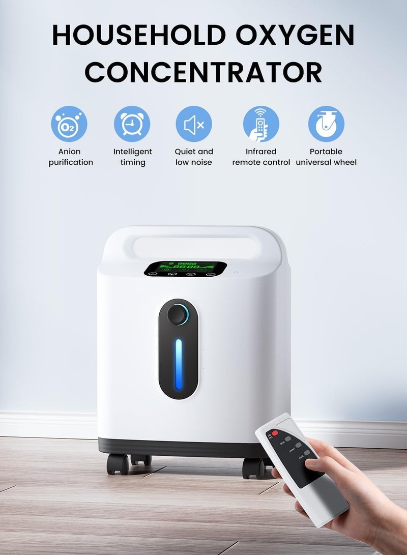 Oxygen Concentrator Machine,1-8L Adjustable Oxygen Concentrator,Low Noise Portable Oxygen Generator,Oxygen Concentrator for Home Use - Image 3