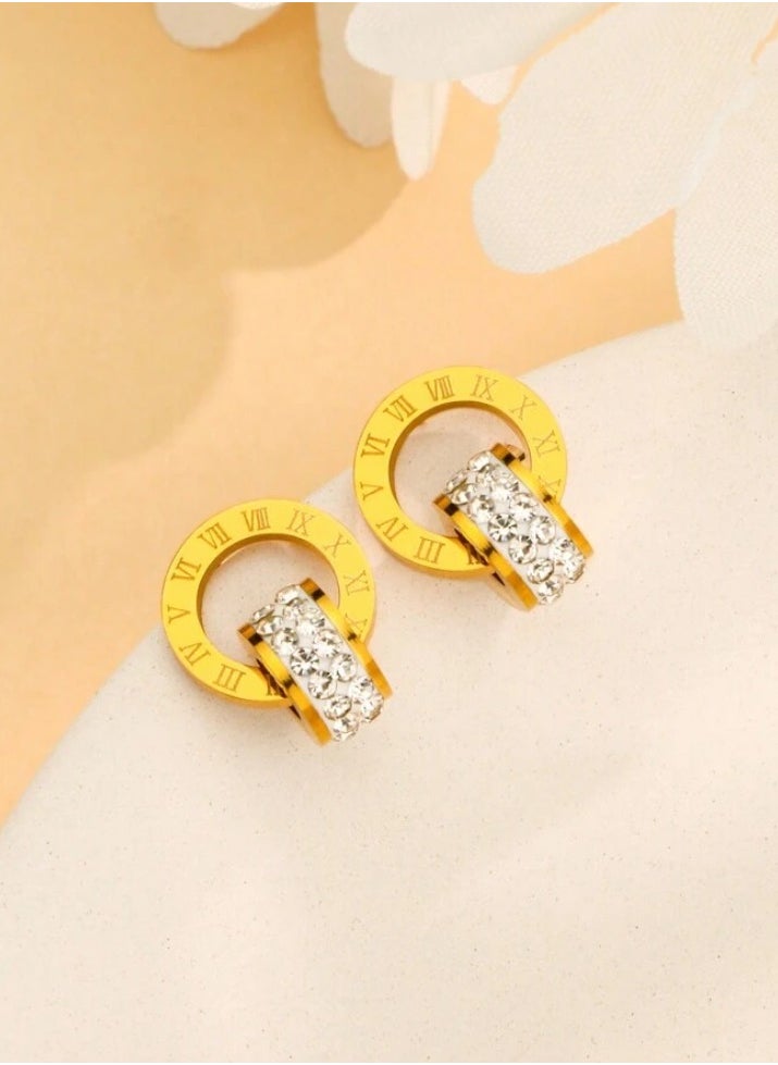 JewelryPalace - 18k Gold Plated Stainless Steel Earrings For Women - Image 1