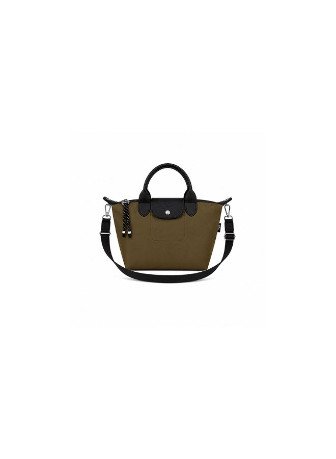 Energy Series Mini Tote Bag with Adjustable Crossbody Strap, Olive Green with Black Trim - Image 1