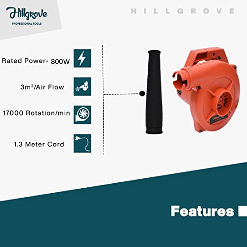 Hillgrove HGCM1256M1 800W-18000RPM Electric Air Blower and Suction Dust Cleaner for AC/Computer/Home with Air Blower Fan Machine Gun Dust Cleaning Forward Curved Air Blower - Image 3