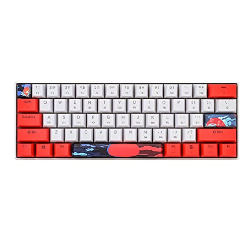 surmen GT61 60% Mechanical Gaming Keyboard 60 Percent RGB Backlit Hot-Swappable Wireless/Wired Compact Mini Keyboards Bluetooth 5.0 Keyboard Programmable/N-Key Rollover (Yellow Switch, Sun) - Image 1