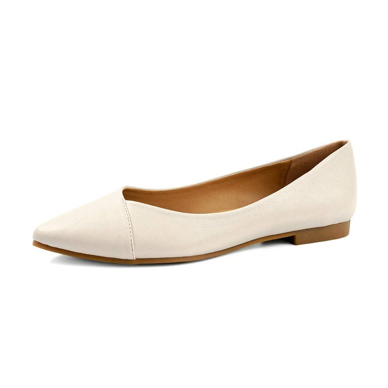 FUNKYMONKEY Women's Ballet Flats Comfort Slip On Shoes for Walking and Driving (7 M US, Nude A) - Image 1