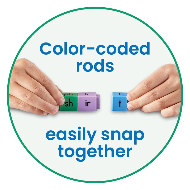 hand2mind Reading Rods Phonics Word-Building, Word Building Activities, Spelling Toys, Montessori Alphabet Letters, Reading Tools for Kids, Science of Reading Manipulatives, Phonemic Awareness - Image 3