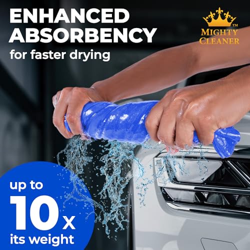 Mighty Cleaner Premium Shammy Cloth for Car Drying - 26”x17” - Super Absorbent Chamois Towel for Car - Scratch-Free, Reusable & Soft - Image 2
