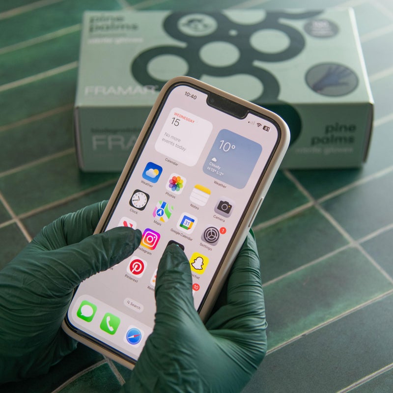 FRAMAR Green Gloves Disposable Latex Free – Heavy Duty Nitrile Gloves Medium, Disposable Gloves Medium Nitrile Gloves, Tattoo Gloves, Guantes Desechables, Disposable Cooking Gloves, Biodegradable 100 - Image 4