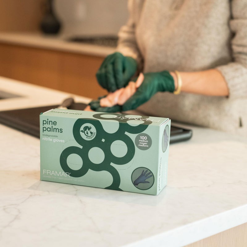 FRAMAR Green Gloves Disposable Latex Free – Heavy Duty Nitrile Gloves Medium, Disposable Gloves Medium Nitrile Gloves, Tattoo Gloves, Guantes Desechables, Disposable Cooking Gloves, Biodegradable 100 - Image 5