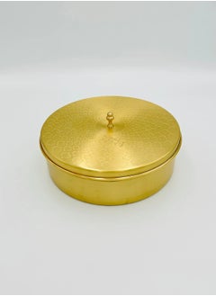 Swadesh Souq ARTISANAL BRASS SPICE BOX WITH ORNATE LID DESIGN  - Image 2