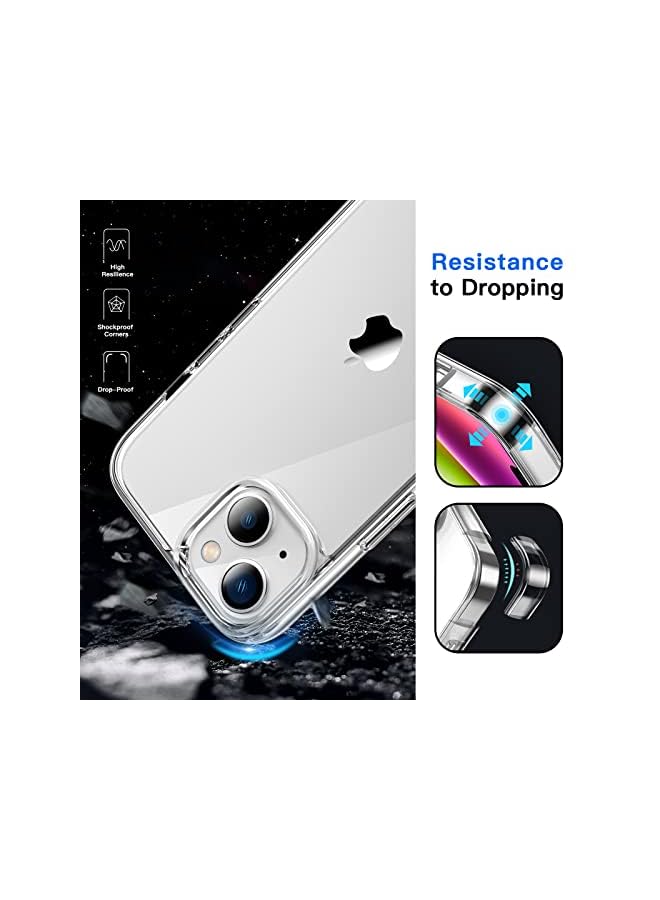 Jetech Case For Iphone 14 Plus 6.7-Inch, Non-Yellowing Shockproof Phone Bumper Cover, Anti-Scratch Clear Back (Clear) - Image 4