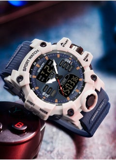 Sanda Luxury Men's Electronic Watch Outdoor Sports LED Analog Digital Dual Display 50M Waterproof Watches  - Image 3