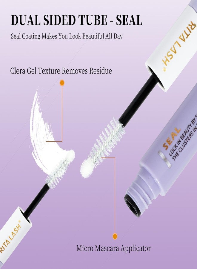 RITALASH Lash Cluster Glue,Lash Glue for Eyelash Clusters Lash Bond and Seal Waterproof Eyelash Adhesive Long Lasting 1 Weeks Eyelash Glue for Lash Clusters 2-in-1 Home Use, Strong Hold(12ML) - Image 5