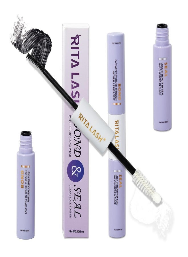 RITALASH Lash Cluster Glue,Lash Glue for Eyelash Clusters Lash Bond and Seal Waterproof Eyelash Adhesive Long Lasting 1 Weeks Eyelash Glue for Lash Clusters 2-in-1 Home Use, Strong Hold(12ML) - Image 1