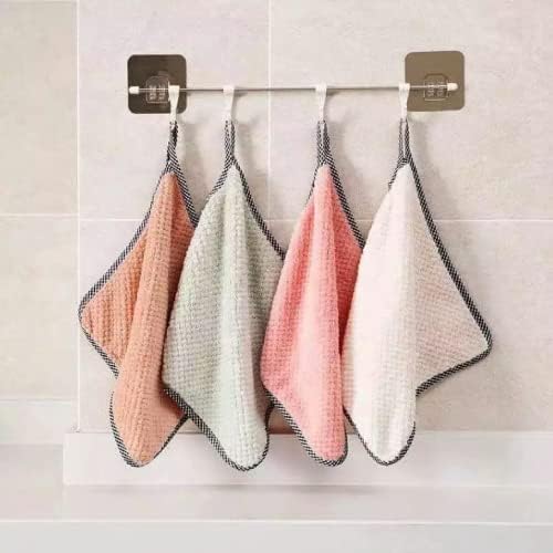 Epsilon Microfiber Cleaning Cloth 5 Pcs 25x25 cm MultiColor Kitchen Accessories Item Cleaner Cloth Multi Purpose Wash Cloth for Car Detailing Window Stainless Steel Silverware 300GSM Soft Duster Cloth - Image 4