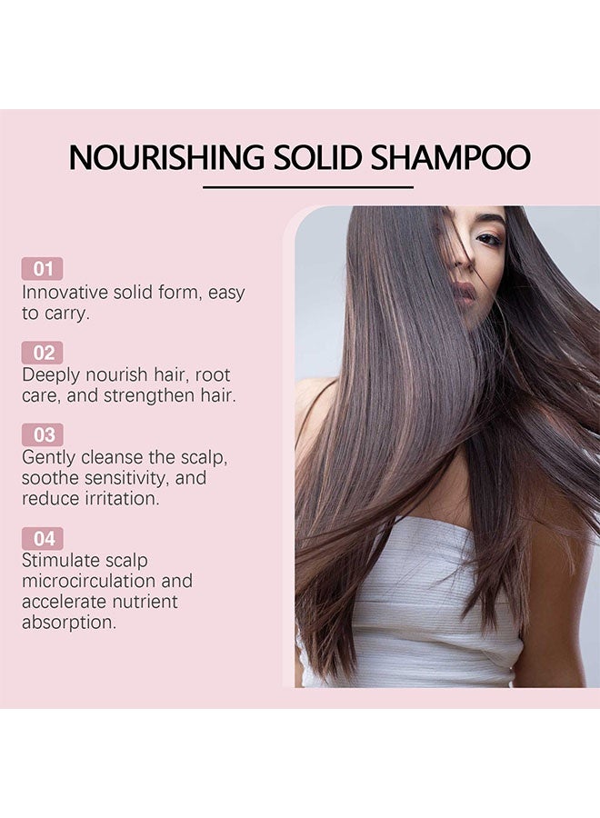 HOEGOA Solid Shampoo And Solid Conditioner,Castor Oil Shampoo Bar Shea Butter Deep-Moisturizing Conditioner Bar - Hydrating for Dull Dry Hair, Strengthen Restore Damage Hair, 1 Set - Image 3