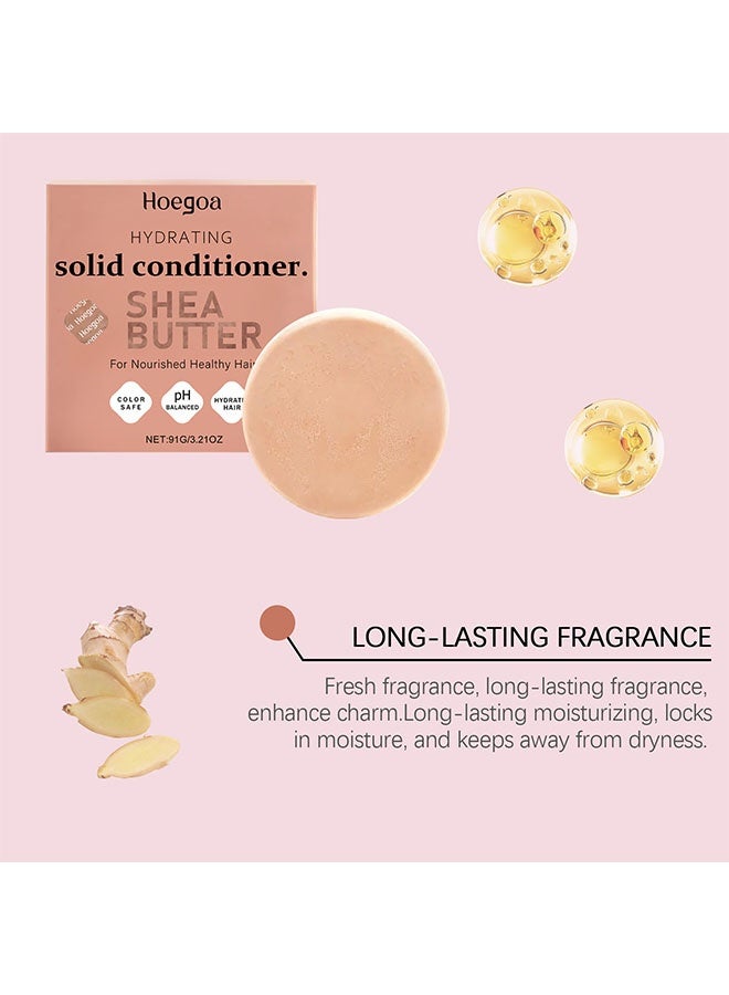HOEGOA Solid Shampoo And Solid Conditioner,Castor Oil Shampoo Bar Shea Butter Deep-Moisturizing Conditioner Bar - Hydrating for Dull Dry Hair, Strengthen Restore Damage Hair, 1 Set - Image 5