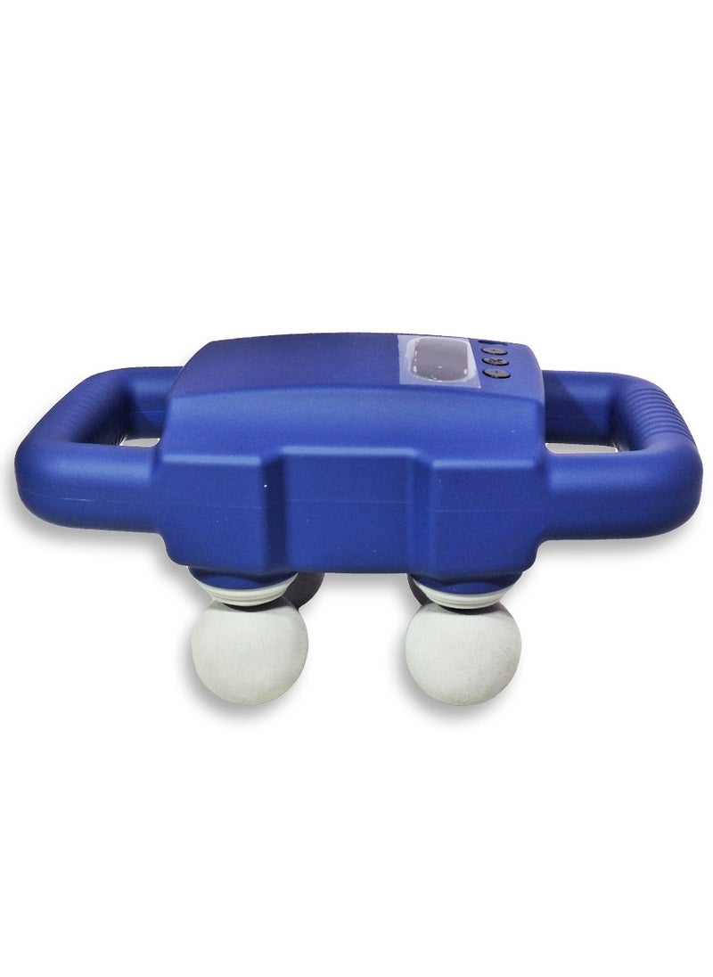 Generic Compact Power Massager  , Relaxing and Healing Massager 4 in 1 , Cordless and Rechargeable , USB Type-C Cable , large capacity 2500mah battery 4 Technology massage large zone massage Head Model JY-0116-B For large area deep relaxatiuon Can Use it in Home - Blue  - Image 1