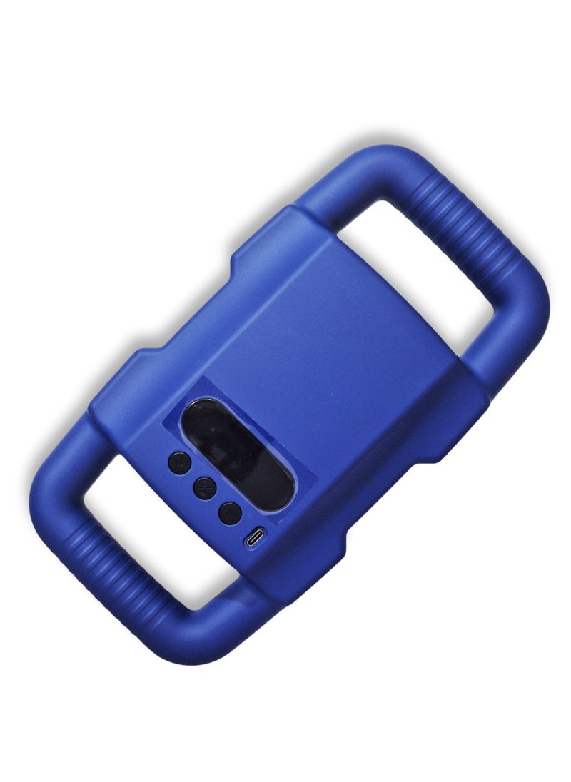 Generic Compact Power Massager  , Relaxing and Healing Massager 4 in 1 , Cordless and Rechargeable , USB Type-C Cable , large capacity 2500mah battery 4 Technology massage large zone massage Head Model JY-0116-B For large area deep relaxatiuon Can Use it in Home - Blue  - Image 2