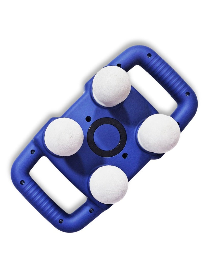 Generic Compact Power Massager  , Relaxing and Healing Massager 4 in 1 , Cordless and Rechargeable , USB Type-C Cable , large capacity 2500mah battery 4 Technology massage large zone massage Head Model JY-0116-B For large area deep relaxatiuon Can Use it in Home - Blue  - Image 3