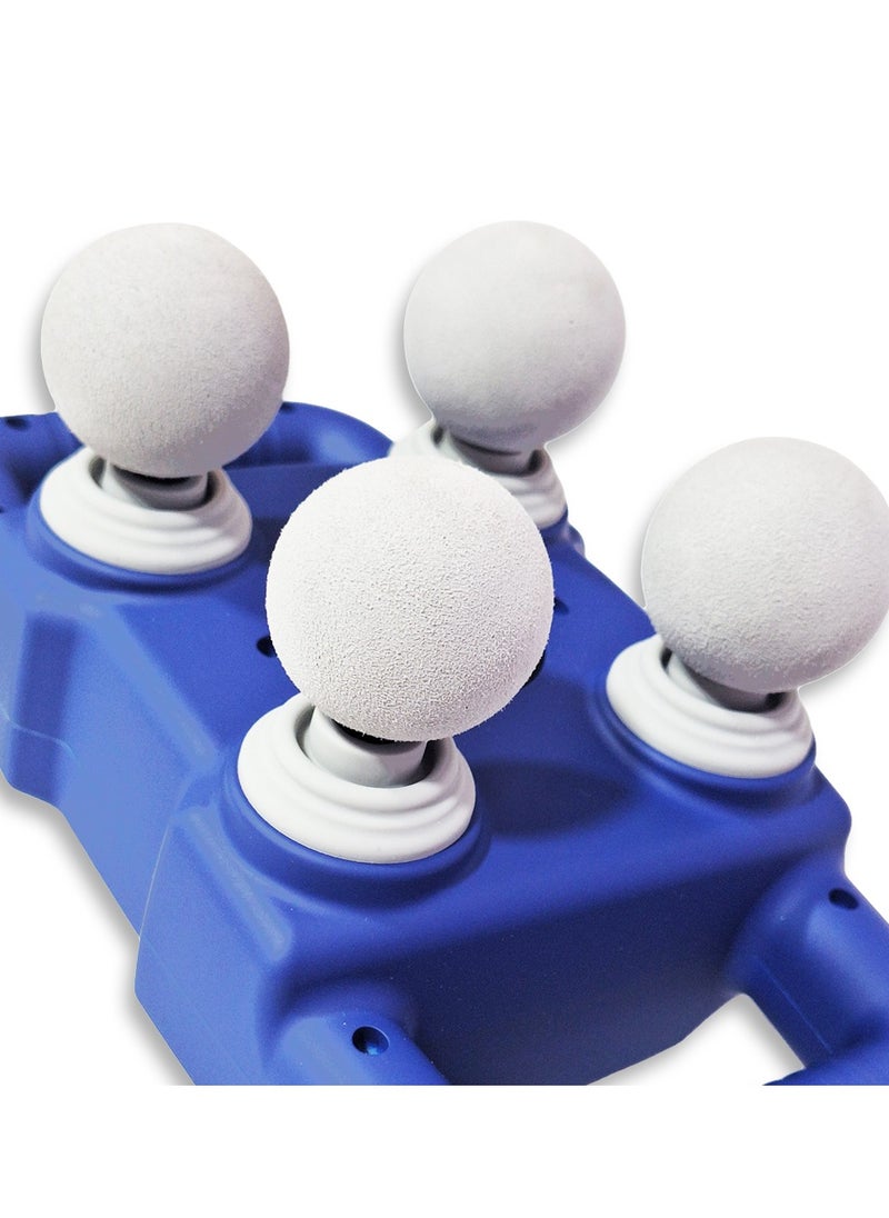 Generic Compact Power Massager  , Relaxing and Healing Massager 4 in 1 , Cordless and Rechargeable , USB Type-C Cable , large capacity 2500mah battery 4 Technology massage large zone massage Head Model JY-0116-B For large area deep relaxatiuon Can Use it in Home - Blue  - Image 4